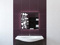 Зеркало для ванной с подсветкой Sfera FLOWERS 60х70