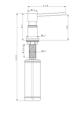 Дозатор для жидкого мыла KRAFT, D003-NI, никель, Paulmark фото 2