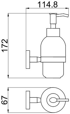 Дозатор для жидкого мыла Allen Brau Priority 6.31006-BN белый/никель браш фото 2