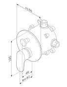 F8085000 Like, cмеситель д/ванны/душа встраиваемый, шт