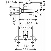 Смеситель Hansgrohe Logis 71225000