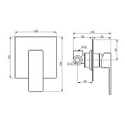 537500300 Gala встраиваемый смеситель для душа, чёрный