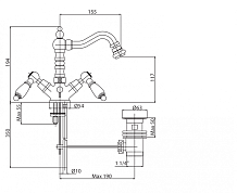 Смеситель для биде Cezares FIRST-BS2-03-Bi