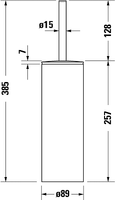 Ершик для туалета Duravit D-Code 0099281000 хром фото 3