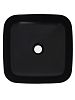 AQM5011 Раковина накладная квадратная, цвет черный матовый. 390x390x130 фото 4
