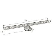 Душевой лоток ACO Showerdrain 405719 с решеткой