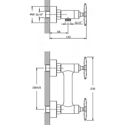 Смеситель для душа Orange Kristi M33-200cr фото 2