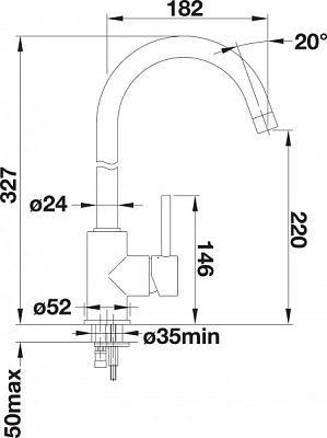 Смеситель Blanco MIDA 524204 фото 2
