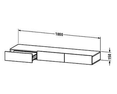 Полка с ящиком Duravit DuraStyle DS827309191 серо-коричневый фото 2