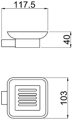 Мыльница для ванной Allen Brau Infinity 6.21004-31 белый/черный матовый фото 2