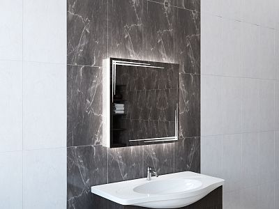 Зеркало для ванной с подсветкой Sfera CROCUS 70х70 фото 3