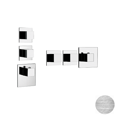 Смеситель Gessi Quadro Wellness 43204-707 шлифованный черный металл фото 1