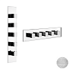 Смеситель Gessi Quadro Wellness 43008-707 шлифованный черный металл фото 1