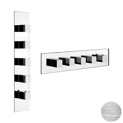 Смеситель Gessi Quadro Wellness 43008-707 шлифованный черный металл фото 1