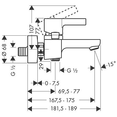 Смеситель Hansgrohe Metris S 31460000 фото 2