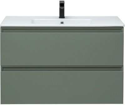 Тумба под раковину Allen Brau Eclipse 100 1.E1003.CGM олива матовый фото 6