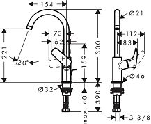 Смеситель для раковины Hansgrohe Logis 71130000