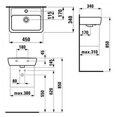 Раковина LAUFEN PRO 8.1195.1.000.104.1 фото 3