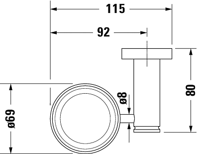 Держатель стакана Duravit D-Code 0099191000 хром фото 5