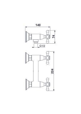 Смеситель для душа D&K Hessen Hercules (DA1423141) фото 2