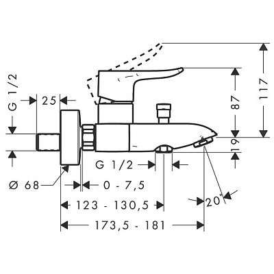 Смеситель Hansgrohe Metris 31480000 фото 2