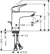 Смеситель для раковины Hansgrohe Logis 71100000