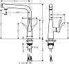 Смеситель для кухни Hansgrohe Metris Select 14847000 Хром фото 2