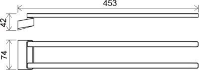 X07P328 полотенцедержатель (поворотный) 10° /42/(хром) фото 2