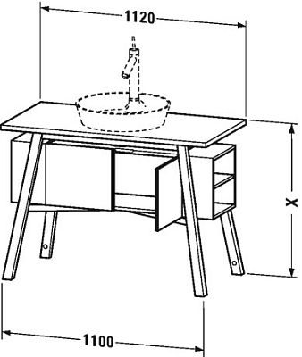 Напольная тумба Duravit Cape Cod CC953308585 белый глянцевый фото 8