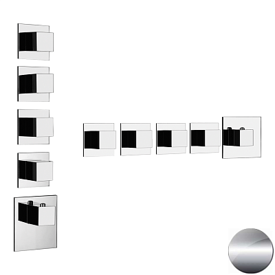 Смеситель Gessi Quadro Wellness 43208-706 черный металл фото 1