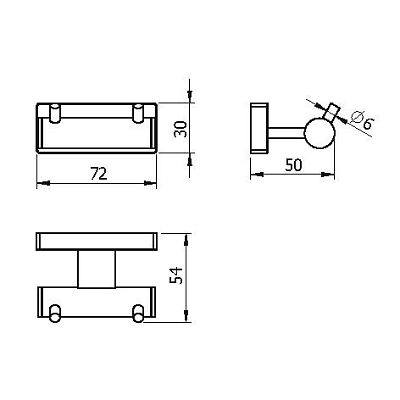 Крючок двойной (10932B) фото 2
