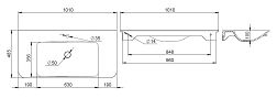 M30WPC1001WG Sensation, раковина мебельная , искусственный мрамор, 100 см, встроенная в столешницу,