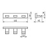 Планка 3 крючка (10933A) фото 2