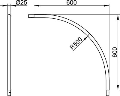 Труба угловая 90° KEUCO Plan 14925 010000 хром фото 3