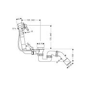 Слив-перелив для ванны Hansgrohe Exafill S 58125180