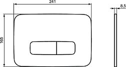 Механическая кнопка двойного смыва OLEAS™ M3  Matt Chrome (Матовый хром)