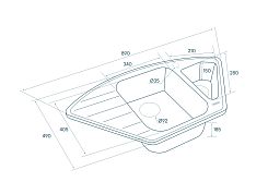 Мойка кварцевая WIESE, PM529050-CO, кофе, 890х490, Paulmark