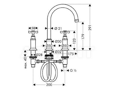 Смеситель Hansgrohe Axor Montreux 16513000 фото 2