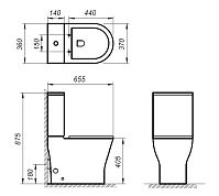 Унитаз напольный BelBagno Acqua BB340CPR
