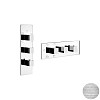 Смеситель и селектором Gessi Quadro Wellness 43012-707 шлифованный черный металл фото 1