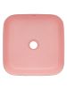 AQM5011 Раковина накладная квадратная, цвет розовый матовый. 390x390x130 фото 3