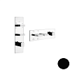 Смеситель и селектором Gessi Rettangolo Wellness 43032-299 черный фото 1