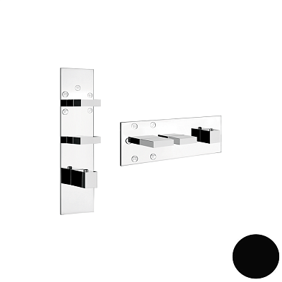 Смеситель и селектором Gessi Rettangolo Wellness 43032-299 черный фото 1