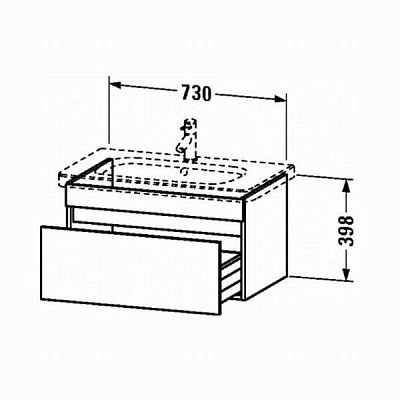 Тумба подвесная Duravit DuraStyle DS638101414 терра фото 2