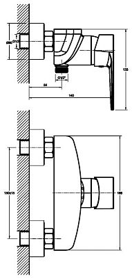 Смеситель для душа Orange Flipo M23-200cr фото 2