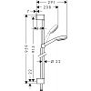 Душевой гарнитур Hansgrohe Crometta 100 1j 26658400 фото 2