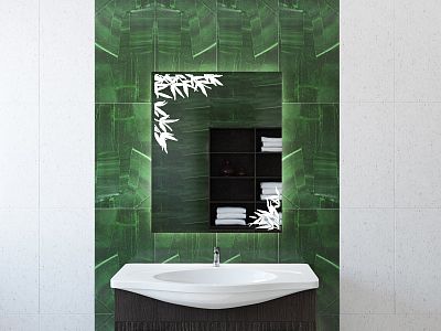 Зеркало для ванной с подсветкой Sfera JUNGLE 90х70 фото 1