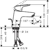 Смеситель для раковины Hansgrohe Logis 71070000