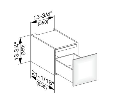 Модуль нижнего шкафа KEUCO EDITION 11 31310 140000 для встройки снизу, с одним выдвижным ящиком, корпус матовый лак/фасад глянцевое стекло, трюфель фото 4