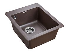 Мойка кварцевая LEER, PM104249-CO, кофе, 415х490 мм, Paulmark